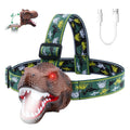 Dinosaur Headlamp Kids Headlight with Realistic Roar Sound Adjustable