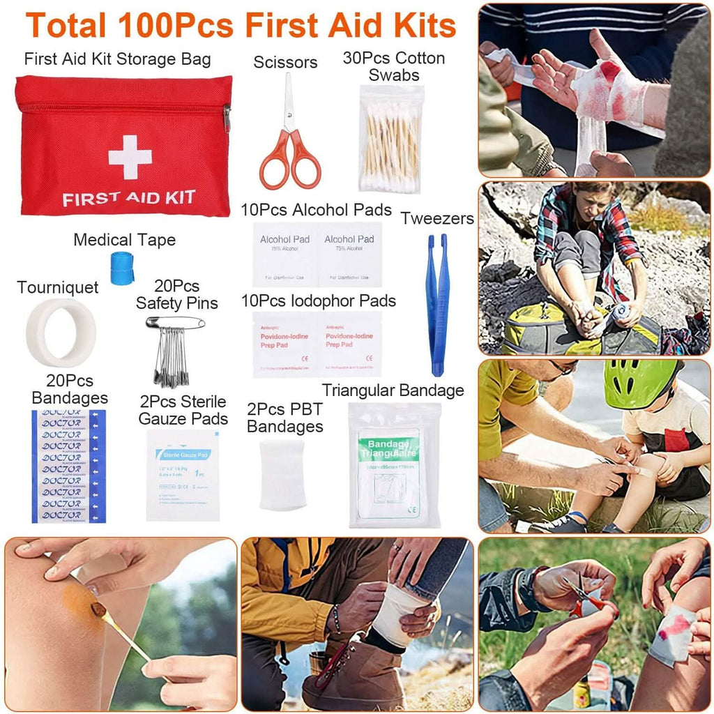 Emergency Survival Gear Tactical for Outdoor Adventure - 125 pieces