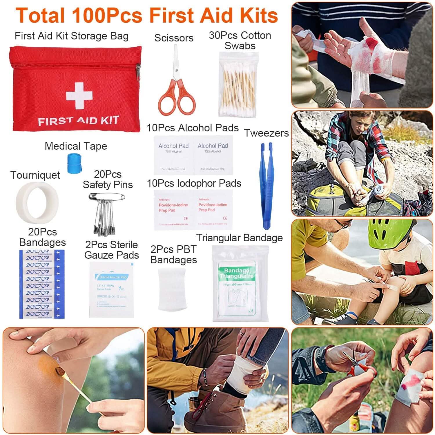 Emergency Survival Gear Tactical for Outdoor Adventure - 125 pieces