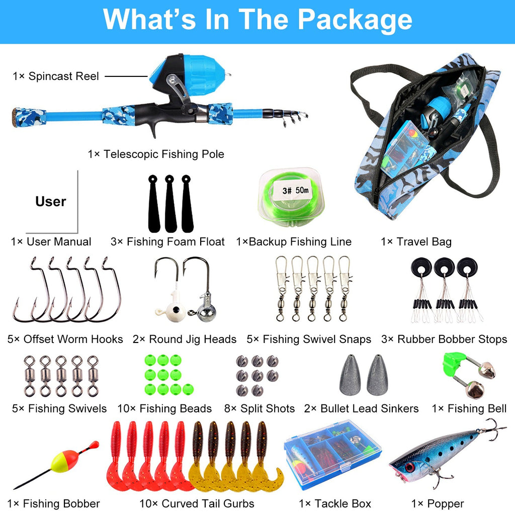 Kids Fishing Pole Set