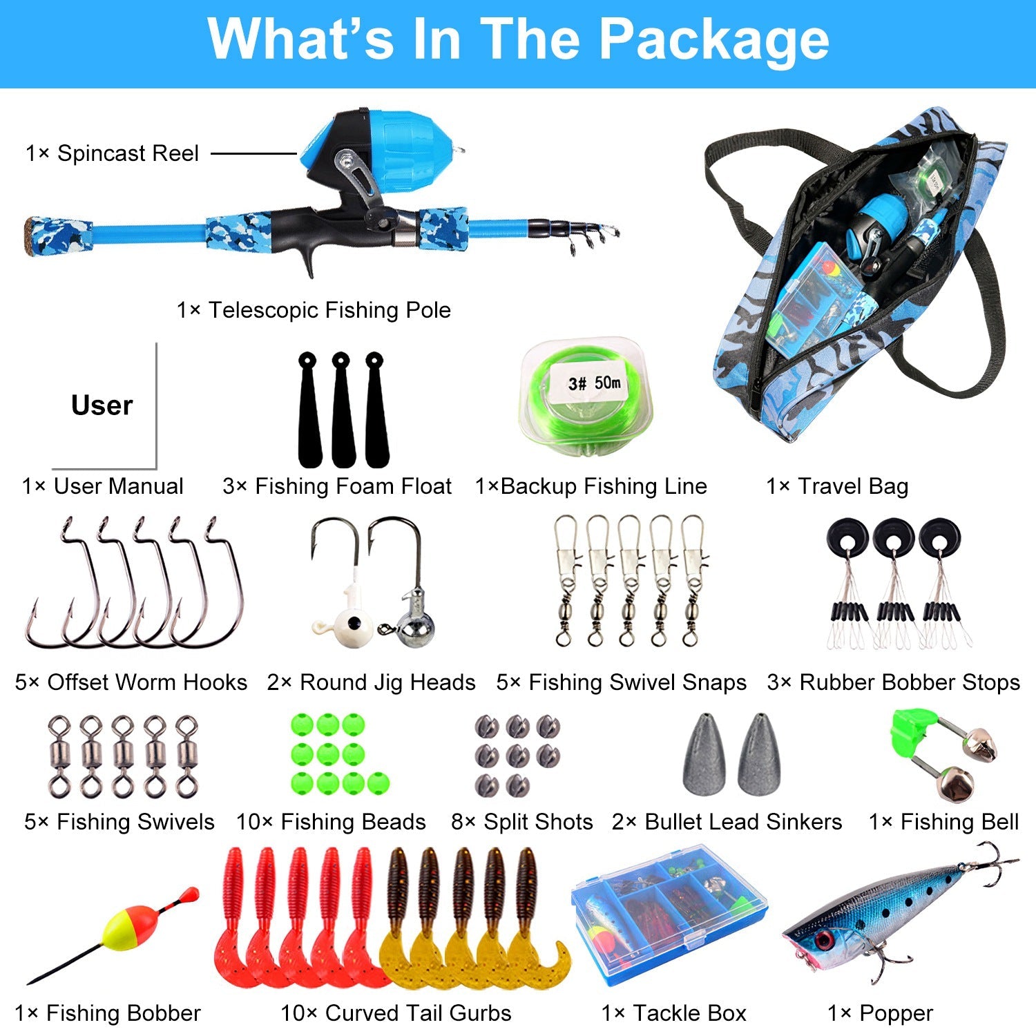 Kids Fishing Pole Set