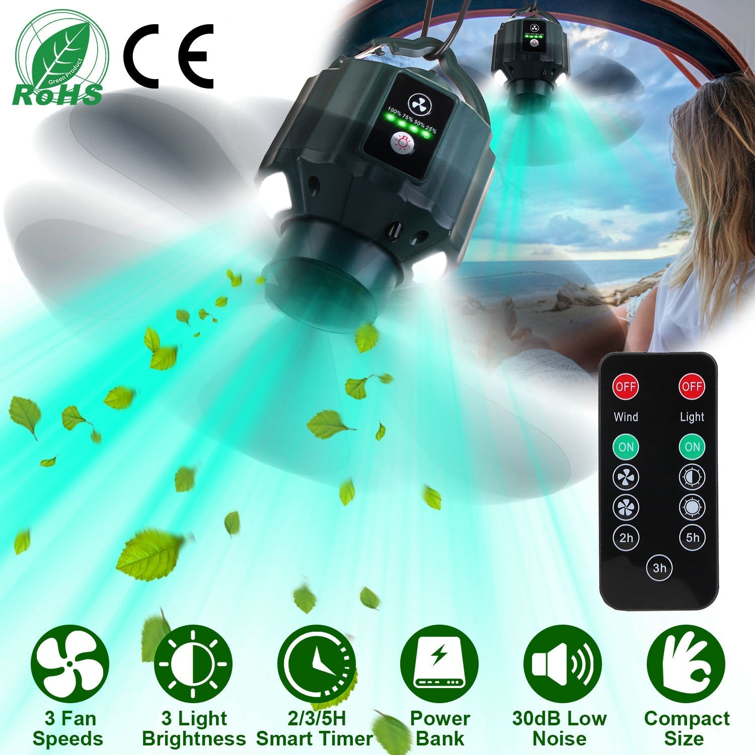 Portable Camping Ceiling Fan