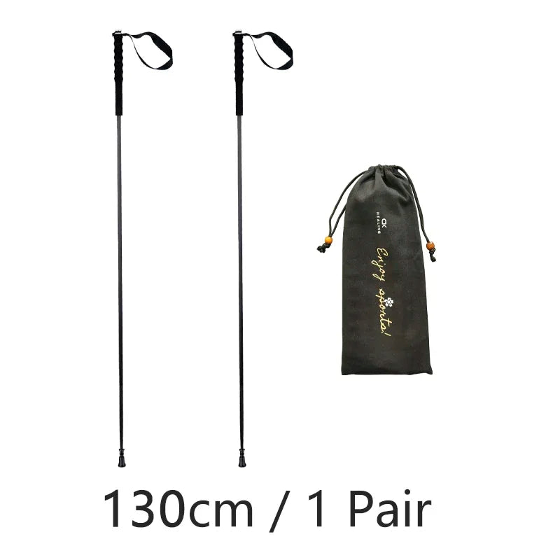 Ultra-Light Carbon Fiber Folding Trekking Pole Collapsible Hiking and Walking Stick