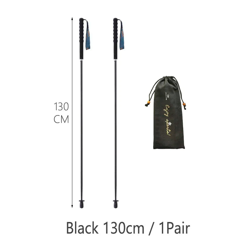 Ultra-Light Carbon Fiber Folding Trekking Pole Collapsible Hiking and Walking Stick
