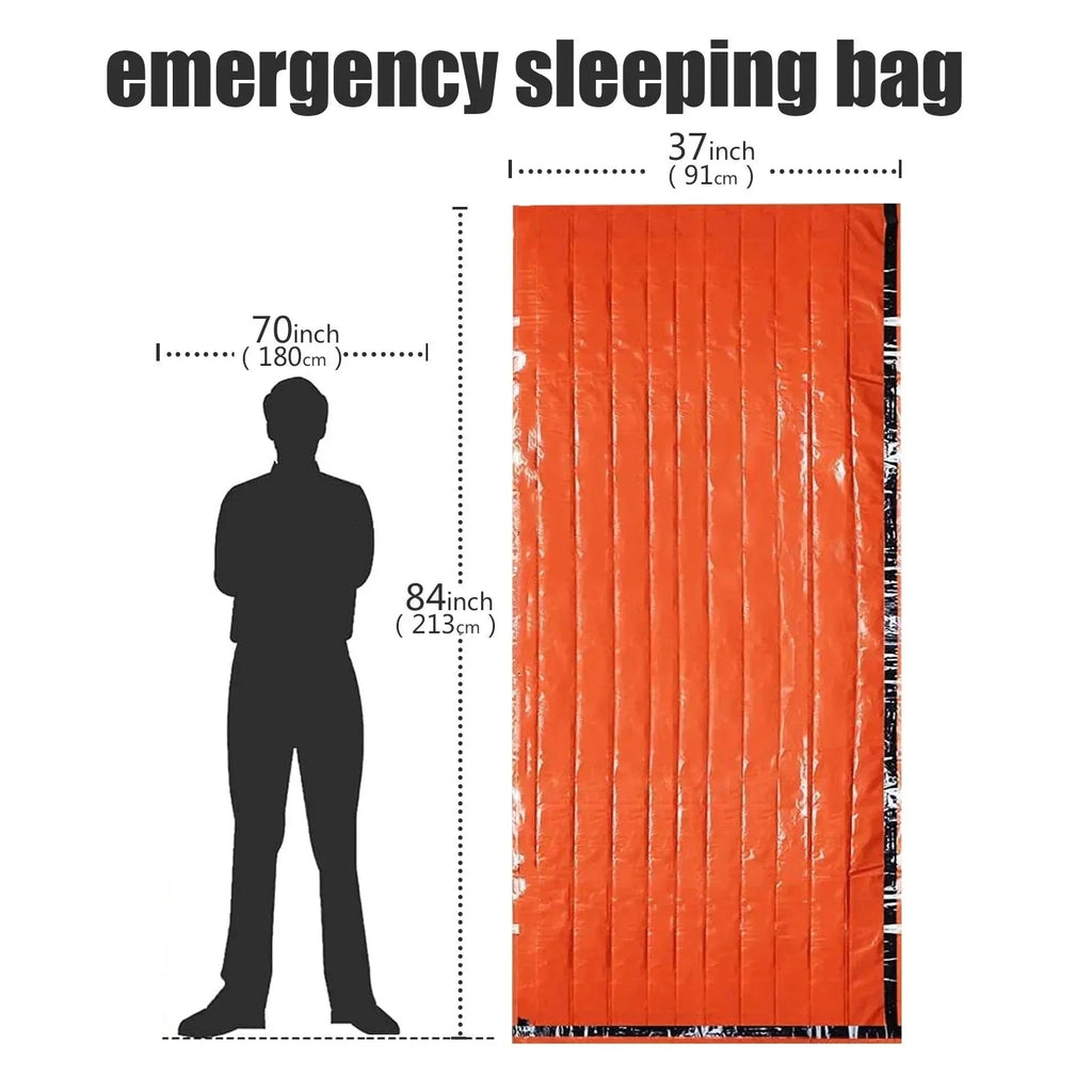 Emergency Survival Sleeping Bag – Portable Waterproof Mylar Thermal Bivy Sack