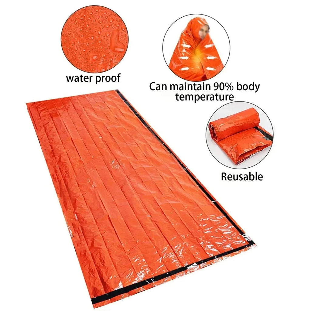 Emergency Survival Sleeping Bag – Portable Waterproof Mylar Thermal Bivy Sack