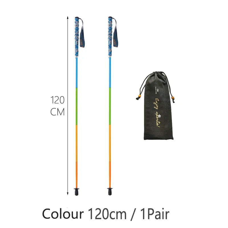 Ultra-Light Carbon Fiber Folding Trekking Pole Collapsible Hiking and Walking Stick