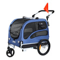 Pet Bike Trailer Cart Bicycle Carrier, Easy Folding with Quick Release Wheels, Universal Bicycle Coupler, Reflectors