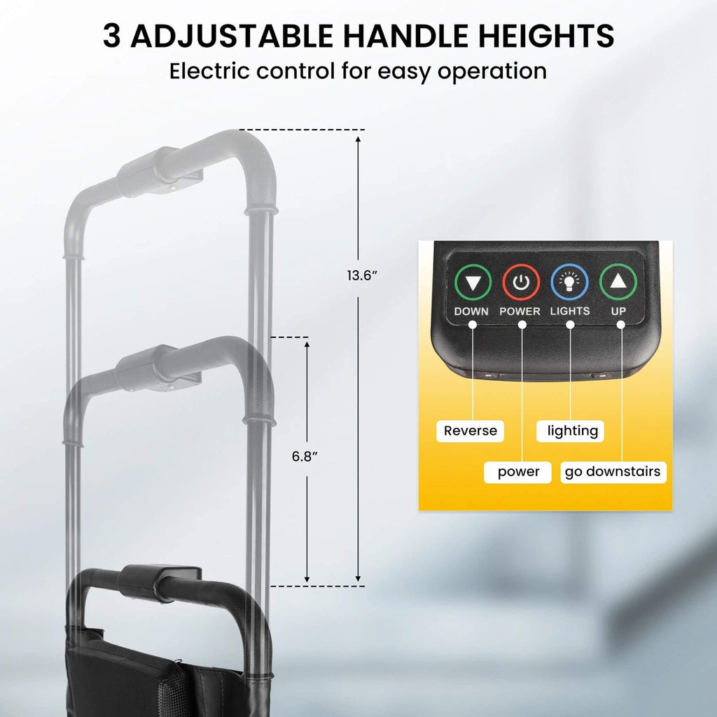 Heavy-Duty Electric Foldable Stair Climbing Wheelchair 450LBS