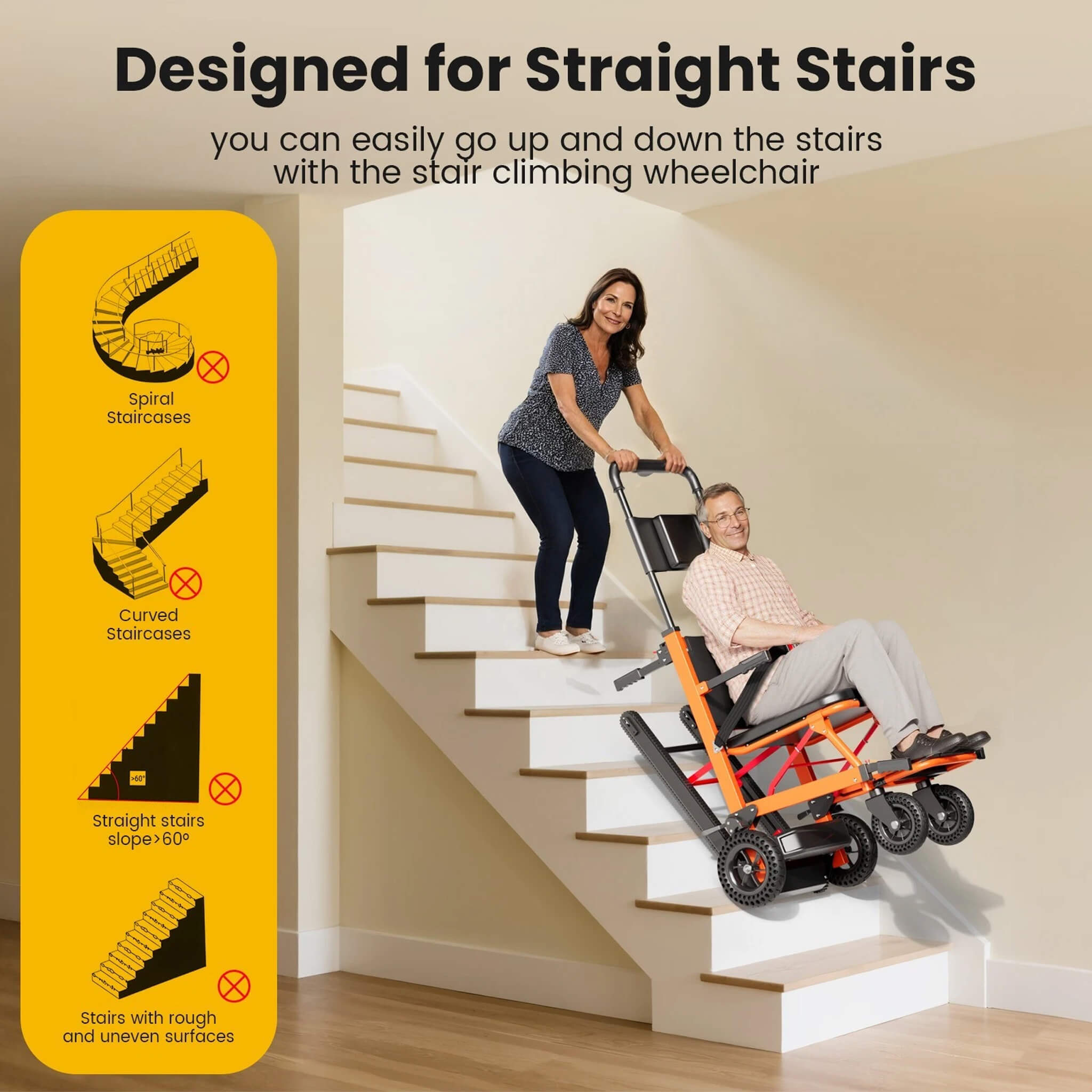 Heavy-Duty Motorized Stair Climbing Wheelchair