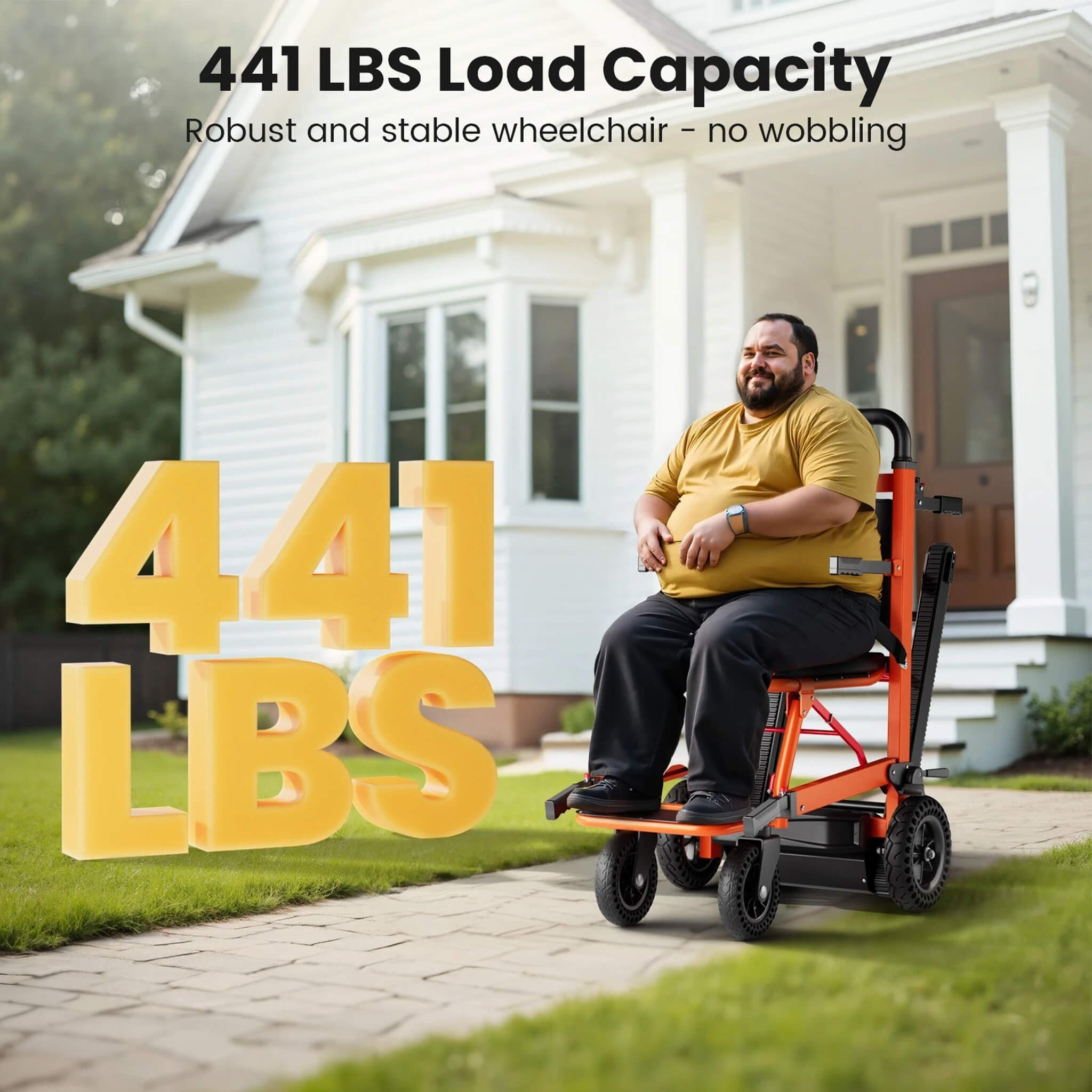Heavy-Duty Motorized Stair Climbing Wheelchair