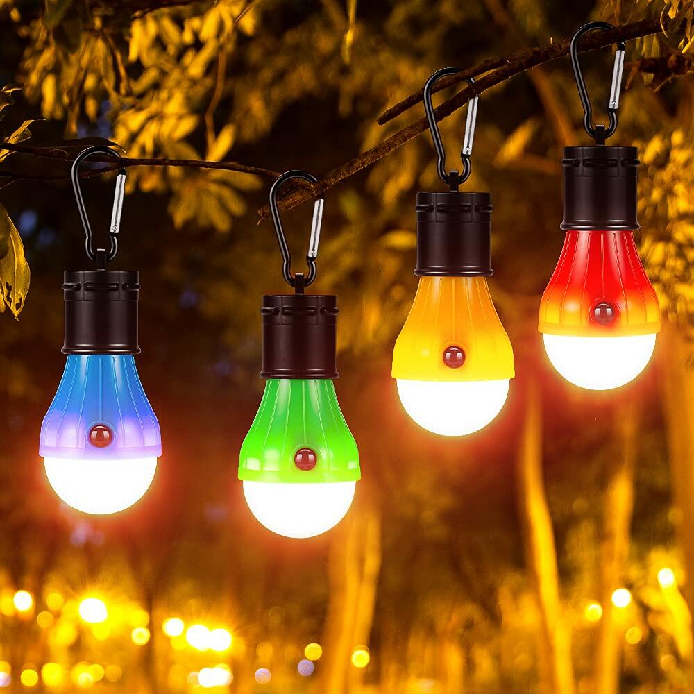 Portable LED Camping Lantern 4-Pack Emergency Light for Hiking