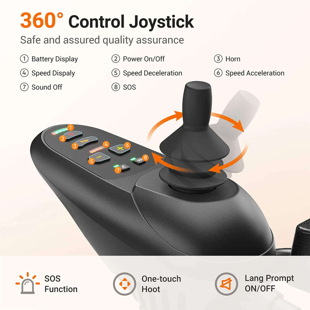 Lightweight Full Reclining Motorized Foldable Wheelchair