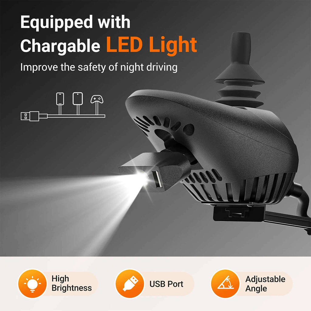Lightweight Full Reclining Motorized Foldable Wheelchair