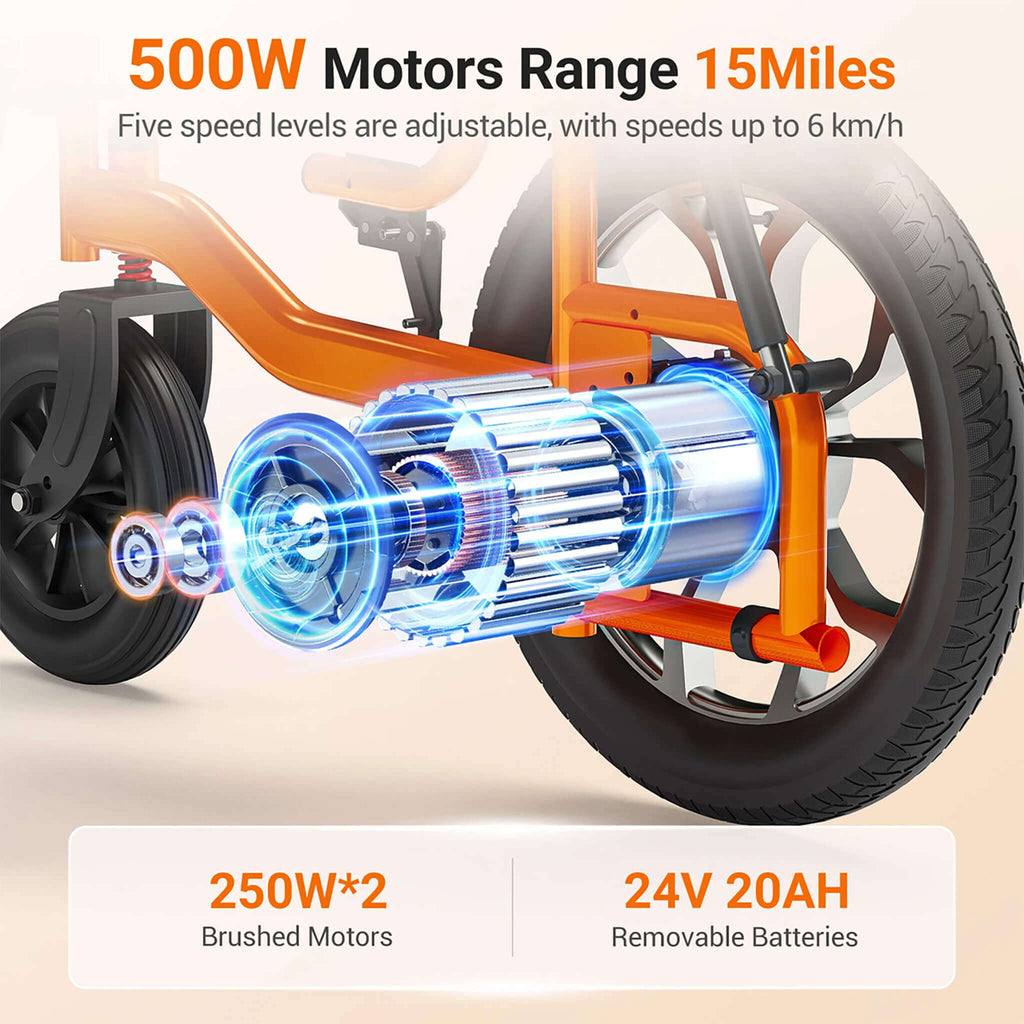 Lightweight Full Reclining Motorized Foldable Wheelchair