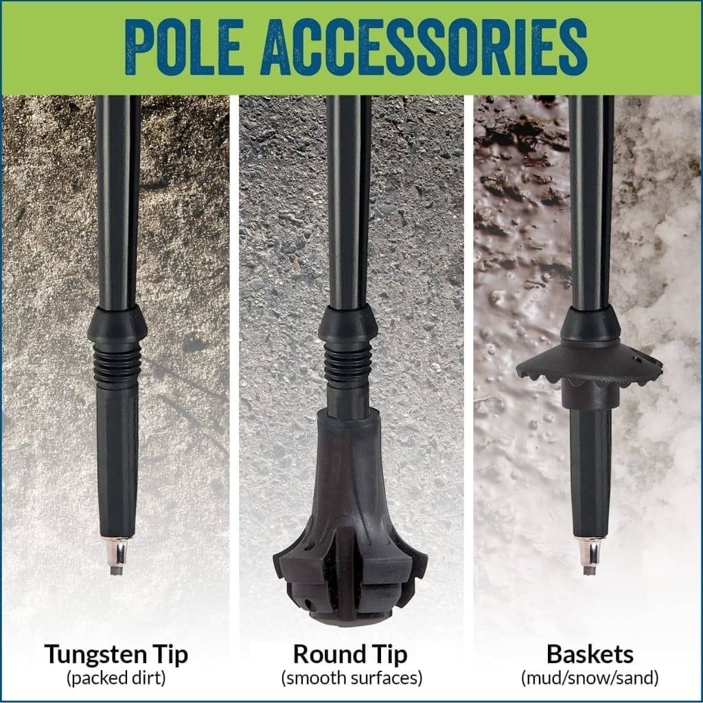 Motivator Walking Poles for Balance and Rehab - Lightweight, Adjustable, and Collapsible with Travel Bag