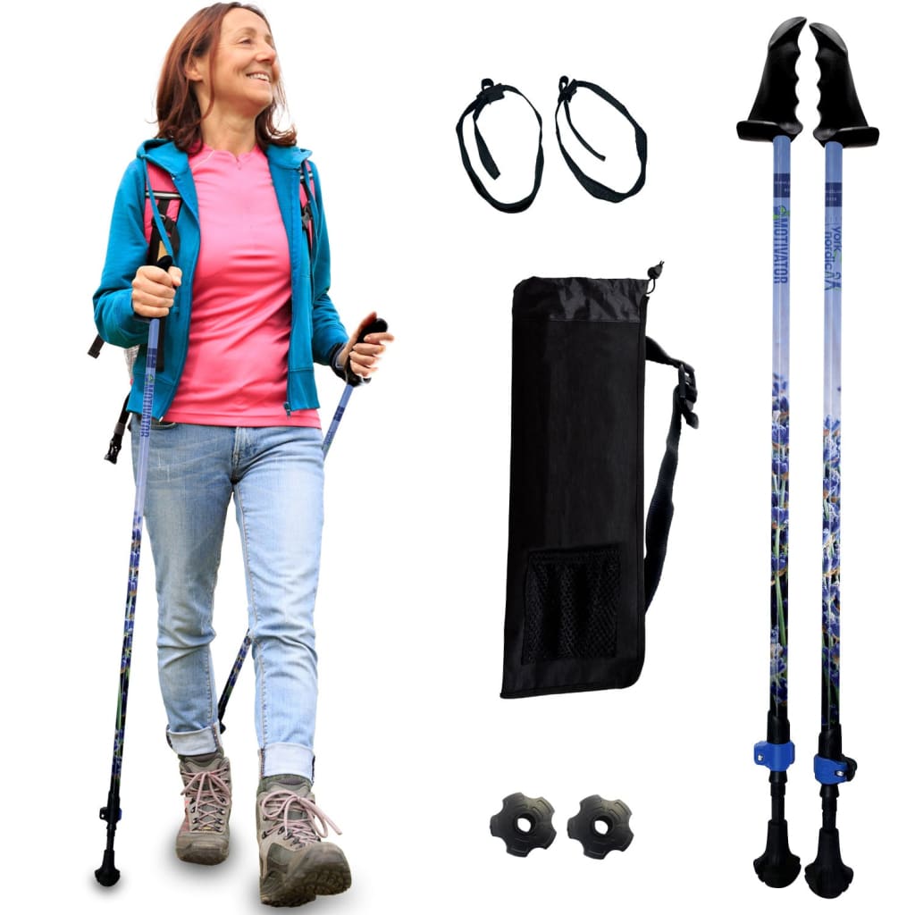 Motivator Walking Poles for Balance and Rehab - Lightweight, Adjustable, and Collapsible with Travel Bag