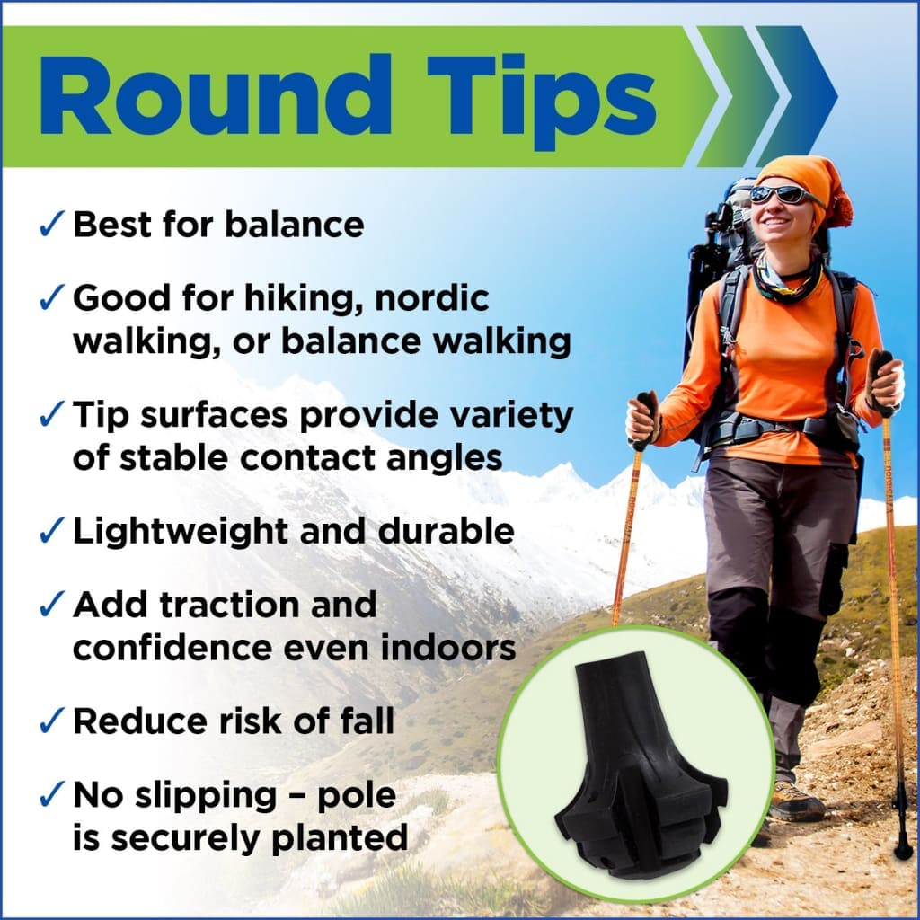 Motivator Walking Poles for Balance and Rehab - Lightweight, Adjustable, and Collapsible with Travel Bag