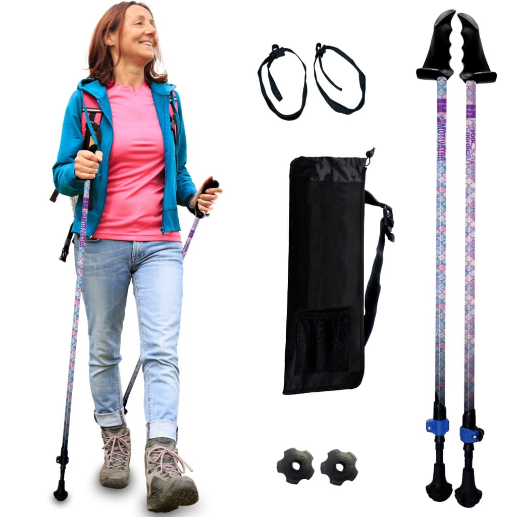 Motivator Walking Poles for Balance and Rehab - Lightweight, Adjustable, and Collapsible with Travel Bag