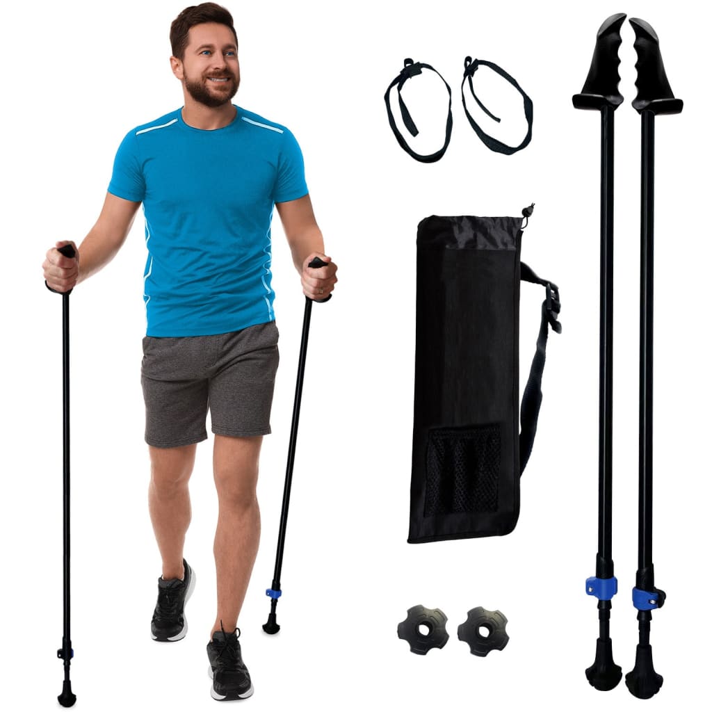 Motivator Walking Poles for Balance and Rehab - Lightweight, Adjustable, and Collapsible with Travel Bag