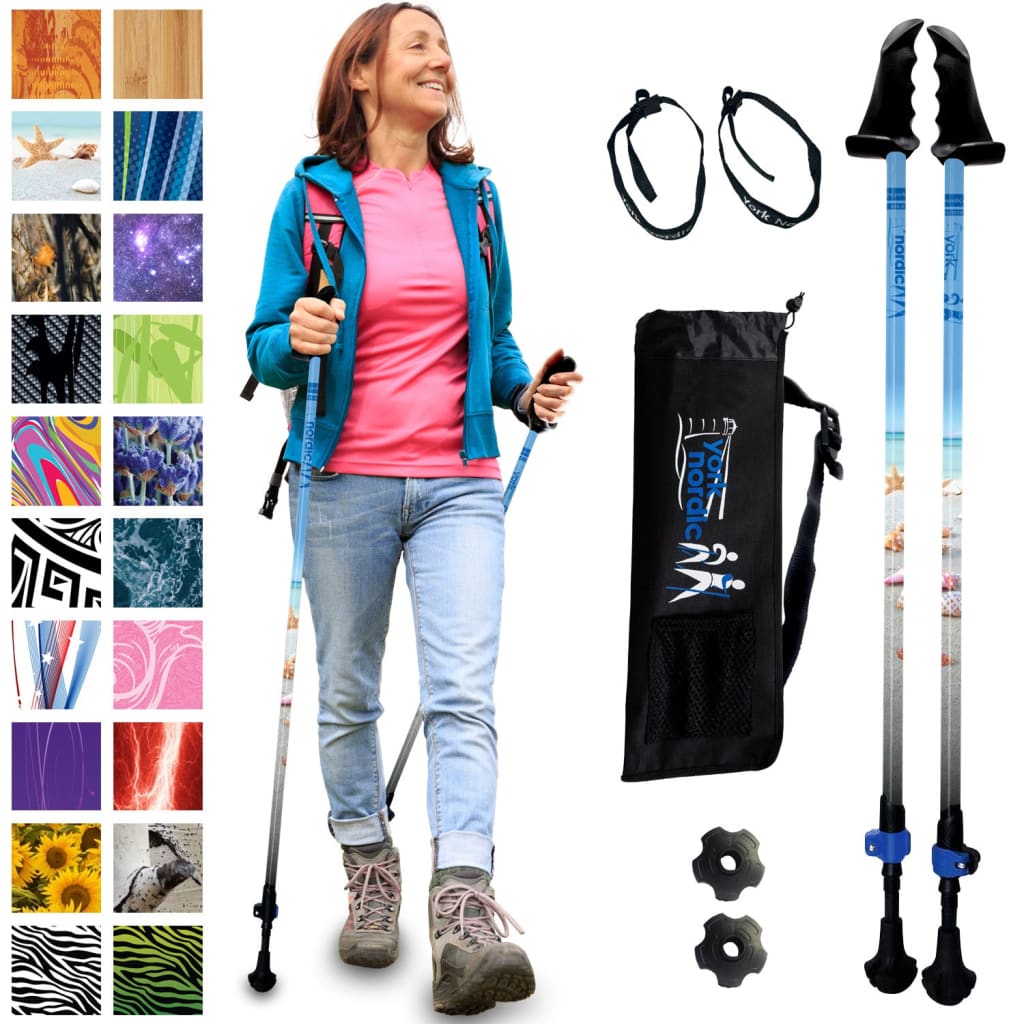 Motivator Walking Poles for Balance and Rehab - Lightweight, Adjustable, and Collapsible with Travel Bag