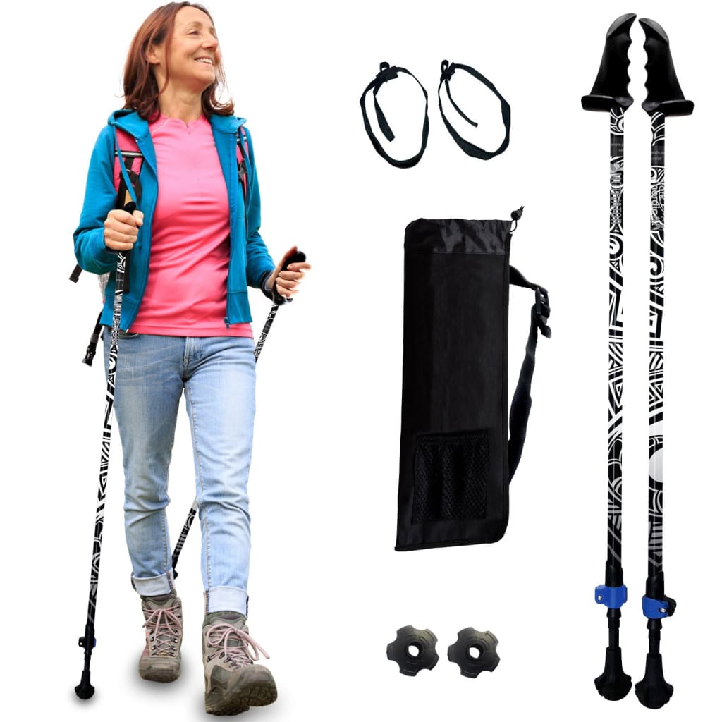 Motivator Walking Poles for Balance and Rehab - Lightweight, Adjustable, and Collapsible with Travel Bag